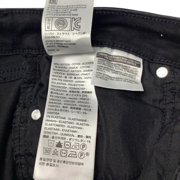 Levis 711 Skinny Flare Cropped Ruffle Hem Jeans Size 29 - Picture 8 of 9